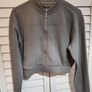 Gilly Hicks Hollister Cropped Light Weight Gray Jacket Extra Small XS Women's